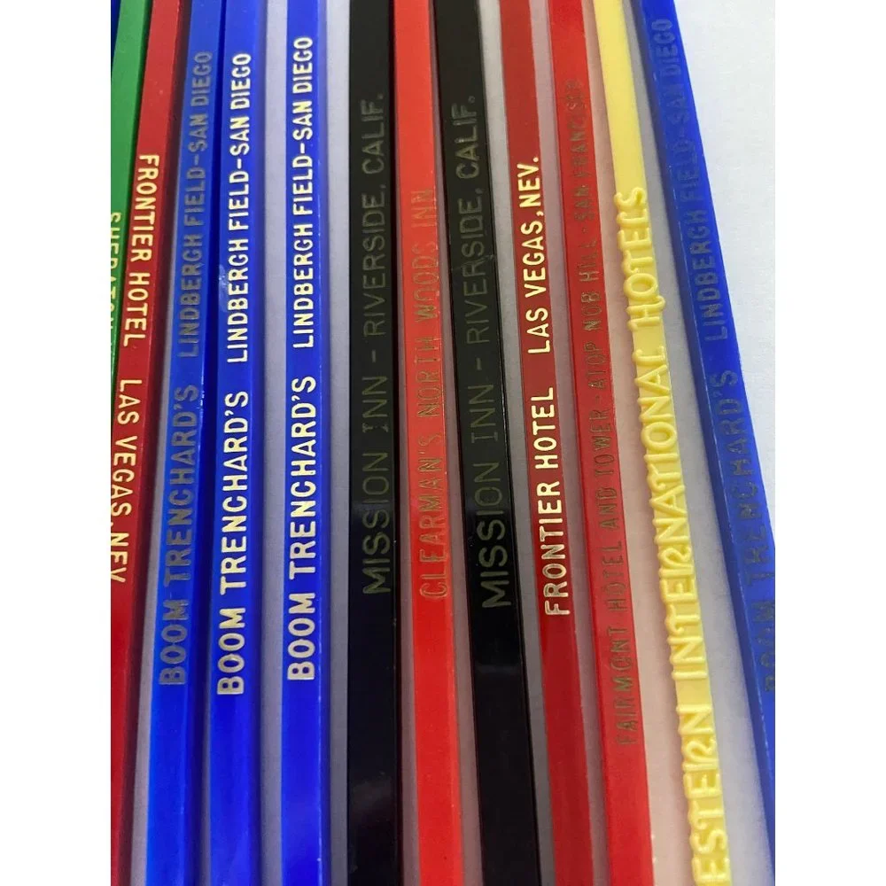 Vintage Various Hotel Swizzle Sticks Lot of 15‎ Assorted Colors